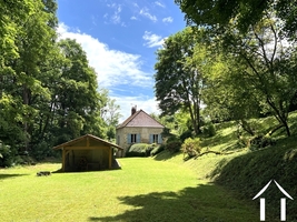 Renovated former mill in a quiet, green valley of Burgundy