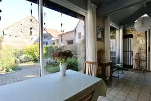 View from the veranda onto the courtyard