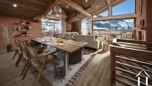 Half new chalet 5 bedrooms - resort centre - la cime noire  Ref # C5964-DC.B 